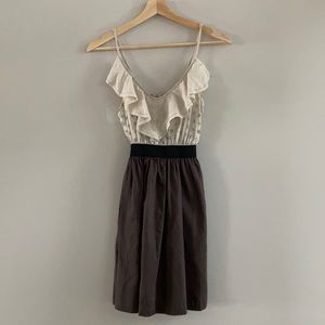 Gentle Fawn Ruffle Dress with Pattern